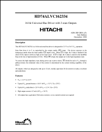 HD74ALVC162334 datasheet: 16-bit Universal Bus Driver with 3-state Outputs for PC100 HD74ALVC162334