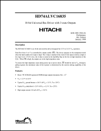 HD74ALVC16835 datasheet: 18-bit Universal Bus Driver with 3-state Outputs for PC100 HD74ALVC16835