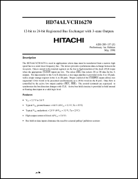 HD74ALVCH16270 datasheet: 12-bit to 24-bit Registerd Bus Exchanger with 3-state Outputs HD74ALVCH16270