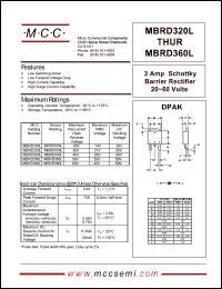 MBRD320L datasheet: 3.0A, 20V ultra fast recovery rectifier MBRD320L