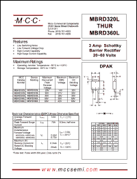 MBRD360L datasheet: 3.0A, 60V ultra fast recovery rectifier MBRD360L