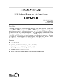 HD74ALVCH16543 datasheet: 16-bit Registerd Transceiver with 3-state Outputs HD74ALVCH16543