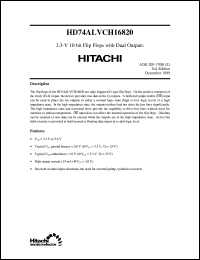 HD74ALVCH16820 datasheet: 3.3V 10-bit Flip-Flop with 3-state Outputs HD74ALVCH16820