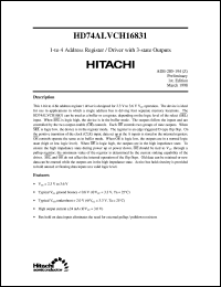 HD74ALVCH16831 datasheet: 1-to-4 Address Register Driver with 3-state Outputs HD74ALVCH16831