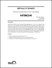 HD74ALVCH16835 datasheet: 18-bit Universal Bus Driver with 3-state Outputs HD74ALVCH16835