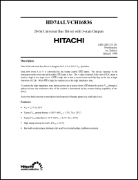 HD74ALVCH16836 datasheet: 20-bit Universal Bus Driver with 3-state Outputs HD74ALVCH16836