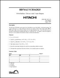 HD74ALVCH162825 datasheet: 18-bit Buffer / Driver with 3-state Outputs HD74ALVCH162825