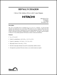 HD74ALVCH162830 datasheet: 1-to-2 Address Driver with 3-state Outputs HD74ALVCH162830