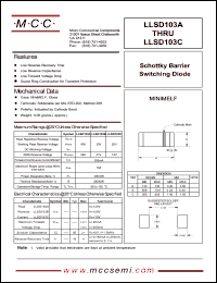 LLSD103B datasheet: 350mA, 30V ultra fast recovery rectifier LLSD103B