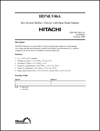 HD74LV06A datasheet: Hex Inverters/Drivers with Open Drain outputs HD74LV06A