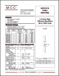 HER106S datasheet: 1.0A, 600V ultra fast recovery rectifier HER106S