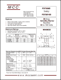 FST80100 datasheet: 80A, 100V ultra fast recovery rectifier FST80100