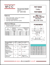 FST19045 datasheet: 200A, 45V ultra fast recovery rectifier FST19045