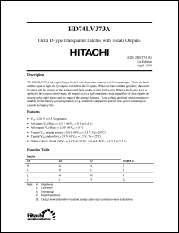 HD74LV373A datasheet: Octal D-type Transparent Latches with 3-state output HD74LV373A