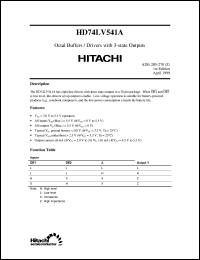 HD74LV541A datasheet: Octal Buffers and Line Drivers with 3-state outputs HD74LV541A