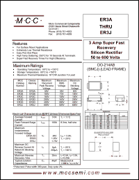 ER3B datasheet: 3.0A, 100V ultra fast recovery rectifier ER3B