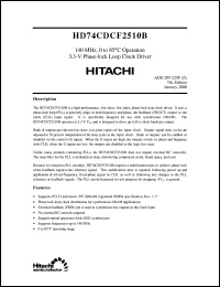 HD74CDCF2510B datasheet: 10-bit PLL Clock-Driver for PC133 HD74CDCF2510B