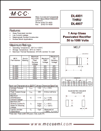 DL4002 datasheet: 1.0A, 100V ultra fast recovery rectifier DL4002