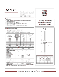 1S30 datasheet: 1.0A, 30V ultra fast recovery rectifier 1S30