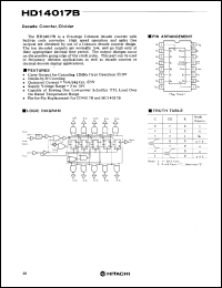 HD14017B datasheet: Decade Counter/Driver HD14017B