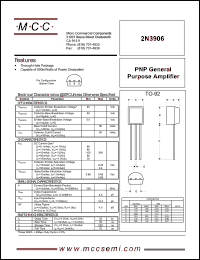 2N3906 datasheet: Vce=1.0V transistor 2N3906