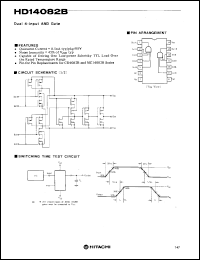 HD14082B datasheet: Dual 4-input AND Gates HD14082B