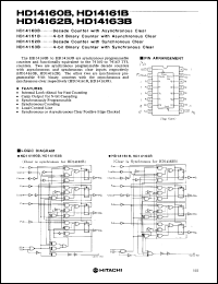 HD14161B datasheet: 4-bit Binary Counter with Asynchronous Clear HD14161B