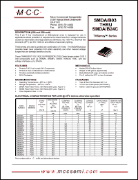 SMDA15C datasheet: Ppk=300W, Vc=30V transient voltage suppressor SMDA15C