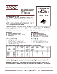 SMDA03C-5 datasheet: Ppk=300W, Vc=9.0V transient voltage suppressor SMDA03C-5