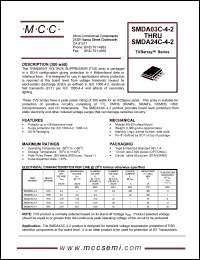 SMDA24C-4-2 datasheet: Ppk=300W, Vc=55V transient voltage suppressor SMDA24C-4-2