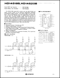 HD14520B datasheet: Dual Binary Up Counter HD14520B