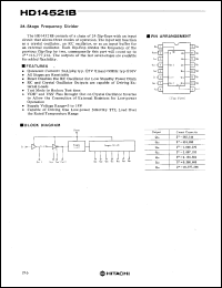 HD14521B datasheet: 24-Stage Frequency Divider HD14521B