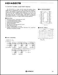 HD14557B datasheet: 1-to-64-bit Variable Length Shift Register HD14557B