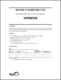 HD74HCT126 datasheet: Quad. Bus Buffer Gates with 3-state outputs HD74HCT126