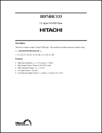 HD74HC133 datasheet: 13-input NAND Gate HD74HC133
