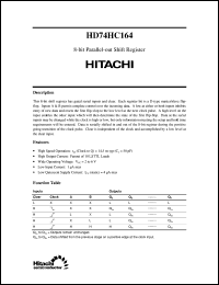 HD74HC164 datasheet: Parallel-out Serial-In Shift Register HD74HC164