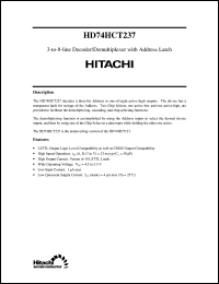 HD74HCT237 datasheet: 3-to-8 line Decoder/Demultiplexer with Address Latch HD74HCT237