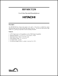 HD74HCT238 datasheet: 3-to-8 line Decoder/Demultiplexer HD74HCT238