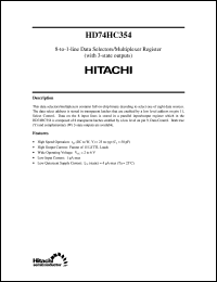 HD74HC354 datasheet: 8-to-1 line Data Selector/Multiplexer/Register with 3-state outputs HD74HC354