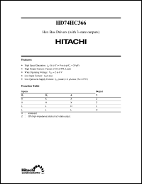 HD74HC366 datasheet: Hex Bus Drivers with 3-state outputs HD74HC366