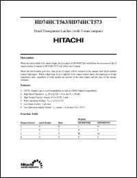 HD74HCT563 datasheet: Octal Transparent Latches with 3-state output HD74HCT563