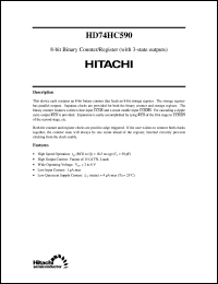 HD74HC590 datasheet: 8-bit Binary Counter/Register with 3-state outputs HD74HC590