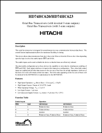 HD74HC623 datasheet: Octal Bus Transceivers with 3-state outputs HD74HC623