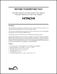 HD74HCT623 datasheet: Octal Bus Transceivers with 3-state outputs HD74HCT623