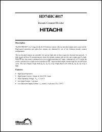 HD74HC4017 datasheet: Decade Counter/Divider HD74HC4017