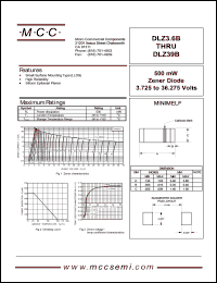 DLZ36B datasheet: Pd=500mW, Vz=34.49V zener diode DLZ36B