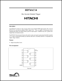 HD74AC14 datasheet: Hex Schmitt-trigger Inverters HD74AC14