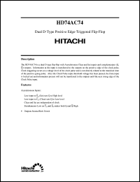 HD74AC74 datasheet: Dual D-type Flip-Flops with Preset and Clear HD74AC74
