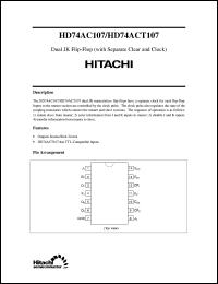 HD74AC107 datasheet: Dual J-K Flip-Flops with Clear HD74AC107