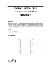 HD74ACT112 datasheet: Dual J-K Flip-Flops with Preset and Clear HD74ACT112